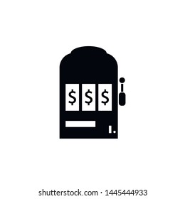 Slot. Single flat icon on white background. Vector illustration.