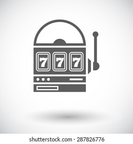 Slot. Single flat icon on white background. Vector illustration.