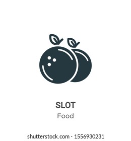 Slot vector icon on white background. Flat vector slot icon symbol sign from modern food collection for mobile concept and web apps design.
