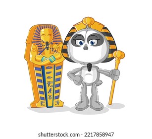 the sloth ancient egypt cartoon. cartoon mascot vector