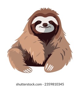 sloth animal sitting icon isolated illustration