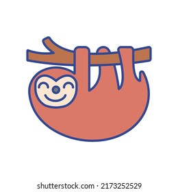 Sloth Animal Vector icon which is suitable for commercial work and easily modify or edit it

