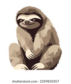 sloth animal wildlife icon isolated illustration