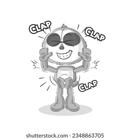the sloth applause illustration. character vector