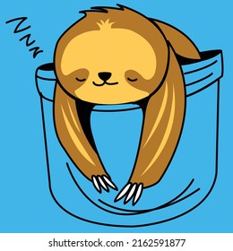 SLOTH ASLEEP IN A POCKET