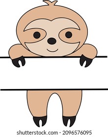 Sloth baby shower decoration for T-shirt cards frames Sloth decoration for T-shirt Baby bodysuit decoration 