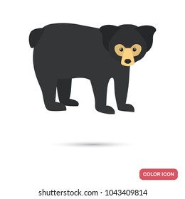 Sloth bear color flat icon