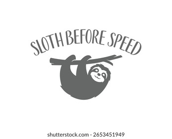 Preguiça antes da velocidade gráfico t-shirt design para os fãs de vida relaxado