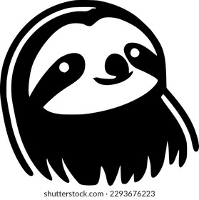 Sloth | Black and White Vector illustration