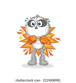 the sloth boxer character. cartoon mascot vector