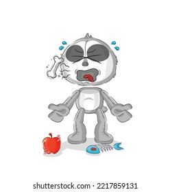 the sloth burp mascot. cartoon vector
