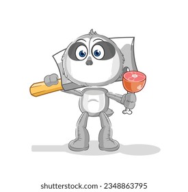 the sloth Butcher illustration. character vector