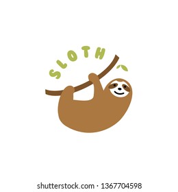 Sloth Cartoon Illustration