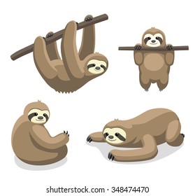 Sloth Cartoon Vector Illustration 1