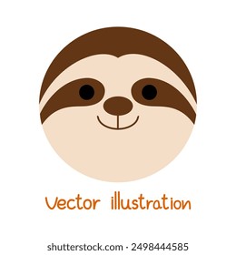  Sloth Cartoon Vector Illustration Design Wild Animal Cartoon for Kids Learning Drawing and Coloring Icon Design Card and Poster