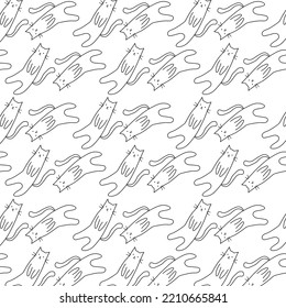 Sloth cat. Can be used as a background. Abstraction from flowers.