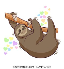 sloth clipart funny