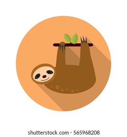 Sloth color flat icon