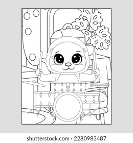 Sloth coloring book, coloring page sloth illustration. sloth for kdp. sloth outline