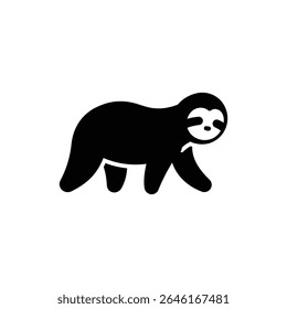 Sloth Crawling Slowly on Ground in Natural Jungle Habitat