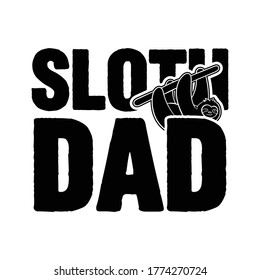 Sloth Dad with sloth vector cute