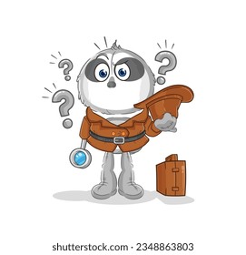 the sloth detective vector. cartoon character