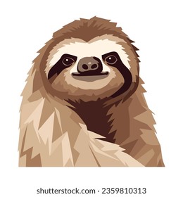 sloth exotic animal icon isolated illustration