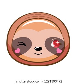 sloth face clipart