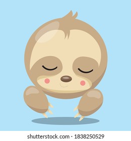 sloth face design vector illustration
