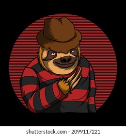 Sloth figure character vector illustration for your company or brand