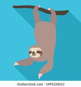 Sloth foot tree icon. Flat illustration of sloth foot tree vector icon for web design