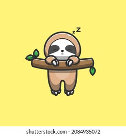 sloth hanging on a tree