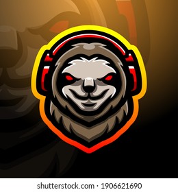 Sloth Head Mascot Esport Logo Design