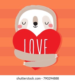 Sloth with Heart