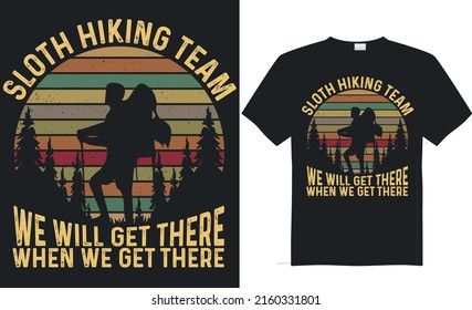 Sloth Hiking Team Hill Climbing, Rock Climbing, Adventure, Outdoor, Vintage, Mountain  Camping