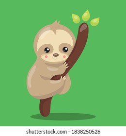 sloth hug design vector illustration