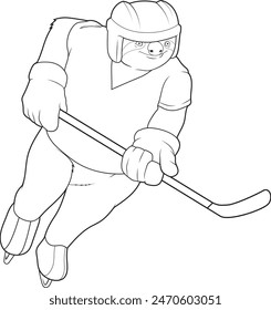 Sloth Ice Hockey Ice hockey stick Sports Animal Vector Graphic Art Illustration