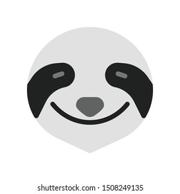 Sloth icon in flat style