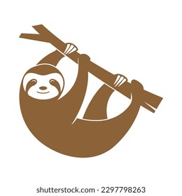 Sloth icon logo design illustration