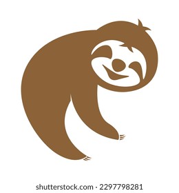 Sloth icon logo design illustration