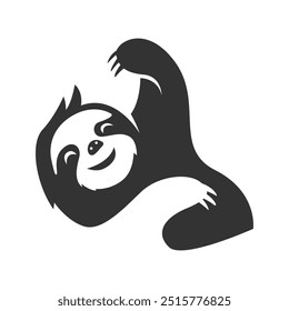 Ícone de preguiça ilustração de design de logotipo