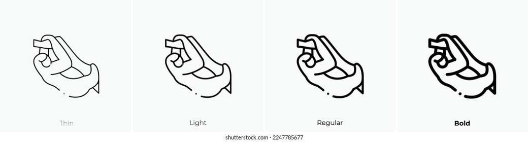 sloth icon. Thin, Light Regular And Bold style design isolated on white background