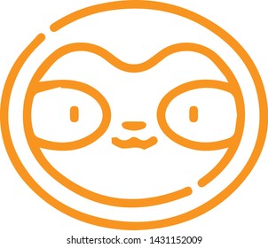 Sloth icon in trendy flat style isolated on white background. Sloth symbol. Vector illustration