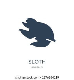 sloth icon vector on white background, sloth trendy filled icons from Animals  collection, sloth vector illustration