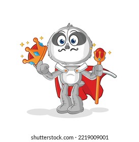 the sloth king vector. cartoon character