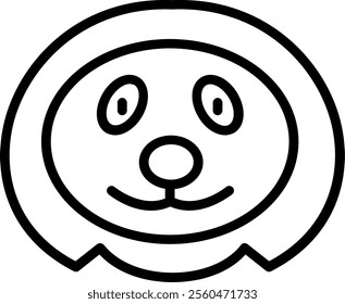 Sloth Line Vector Icon Design