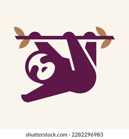 Sloth Logo. Icon design. Template elements