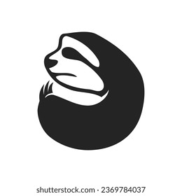 sloth logo template Isolated. Brand Identity. Icon Abstract Vector graphic