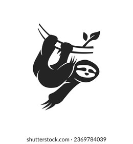 sloth logo template Isolated. Brand Identity. Icon Abstract Vector graphic