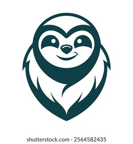 Sloth Logo Template - Isolated Brand Identity Icon Vector.perfect for brand identity designs, featuring a clean and isolated vector icon. Ideal for businesses, freelancers, and creative projects.